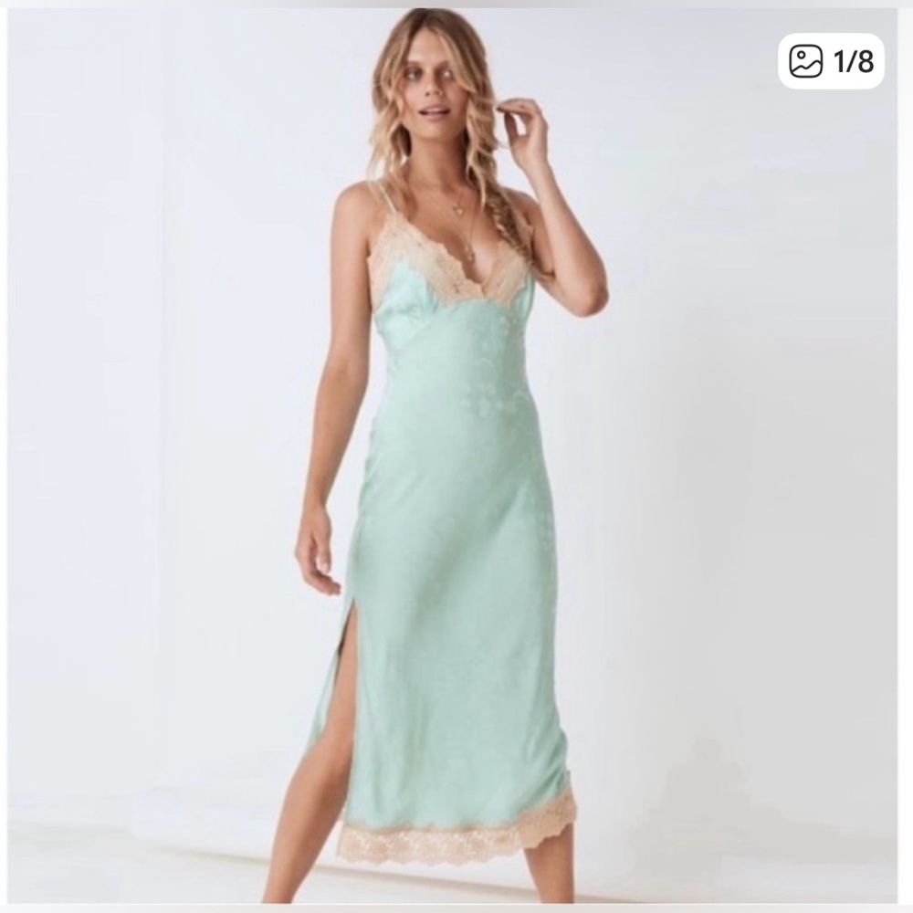Spell Mint and Gold Lace Chemise, from Seaside collection